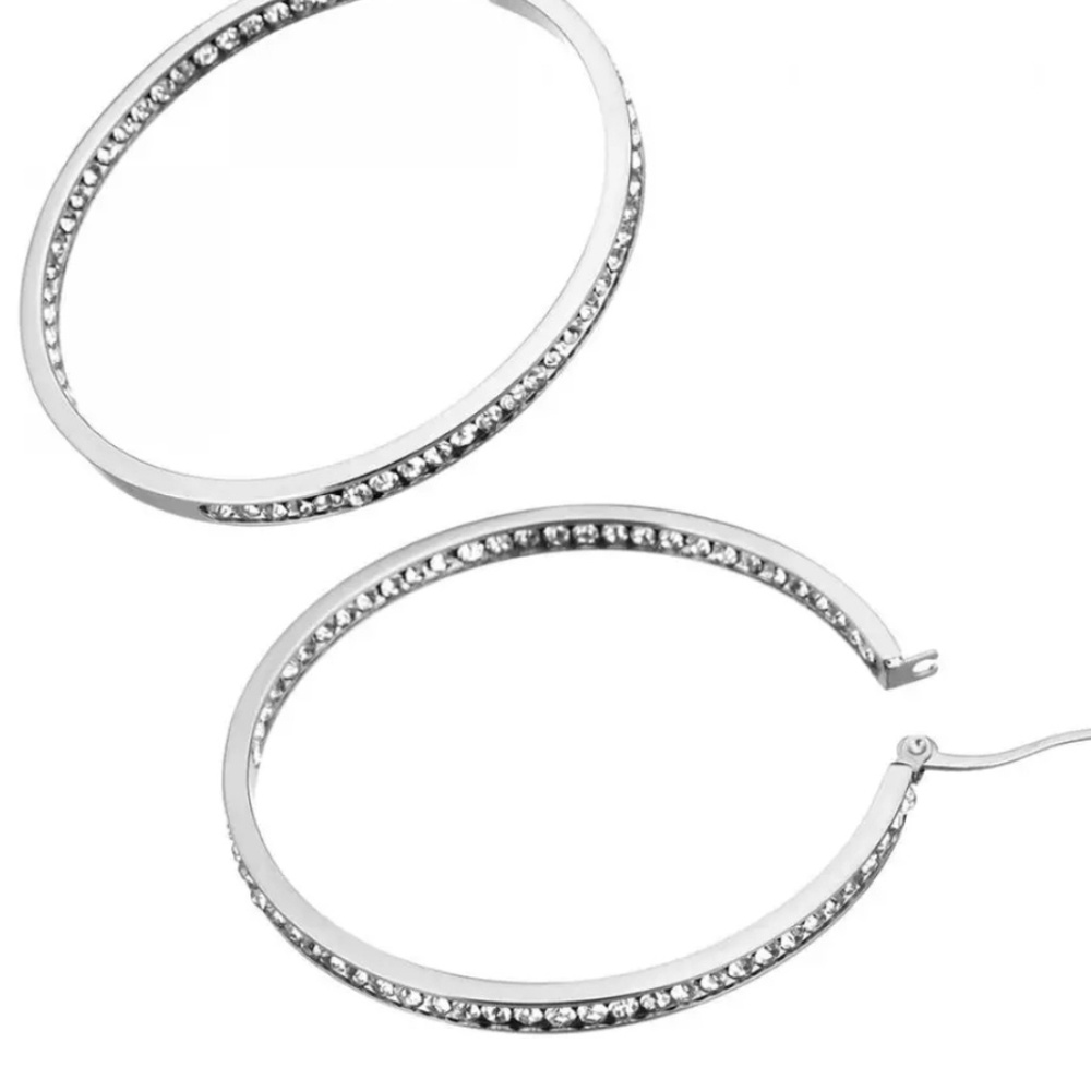 🍒NEW🍒INSIDE OUT STAINLESS STEEL HOOPS - Picture 3 of 6